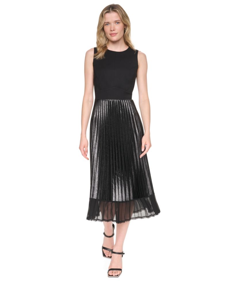 Women's Scoop Neck Sleeveless Midi Dress