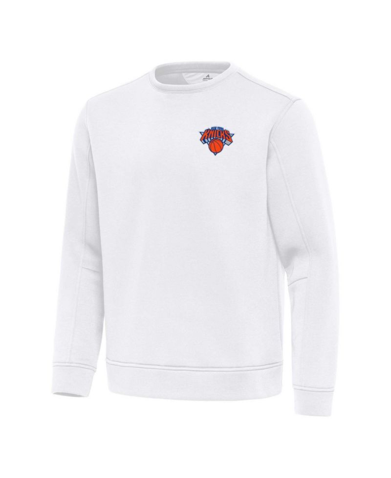 Men's White New York Knicks Relevant Pullover Sweatshirt