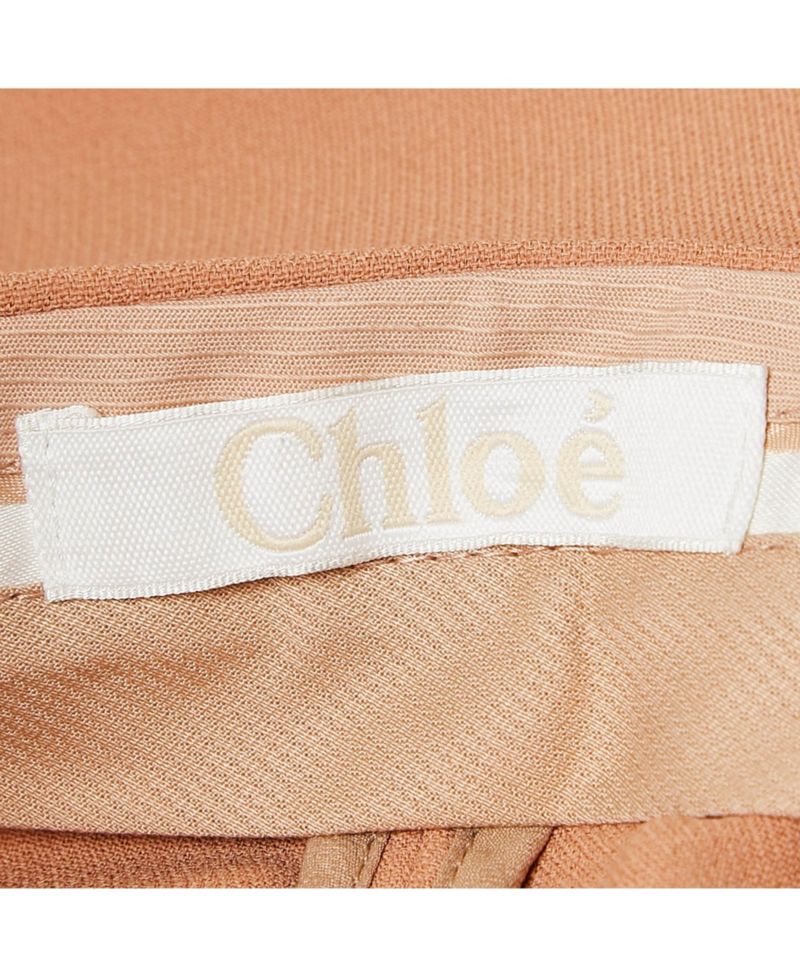 Women's Light Brown Crepe Zip Detail Trackpants