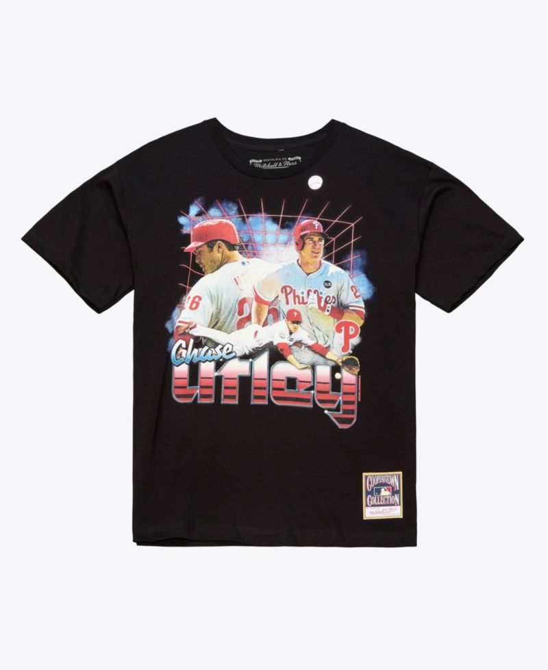 Men's Chase Utley Black Philadelphia Phillies Cooperstown Collection Big & Tall Legendary Collage Player Graphic T-Shirt