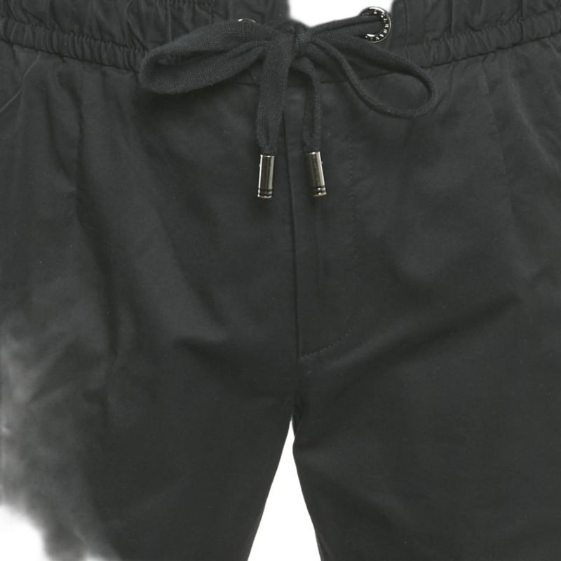 Men's Black Stretch Cotton Jogging Pants