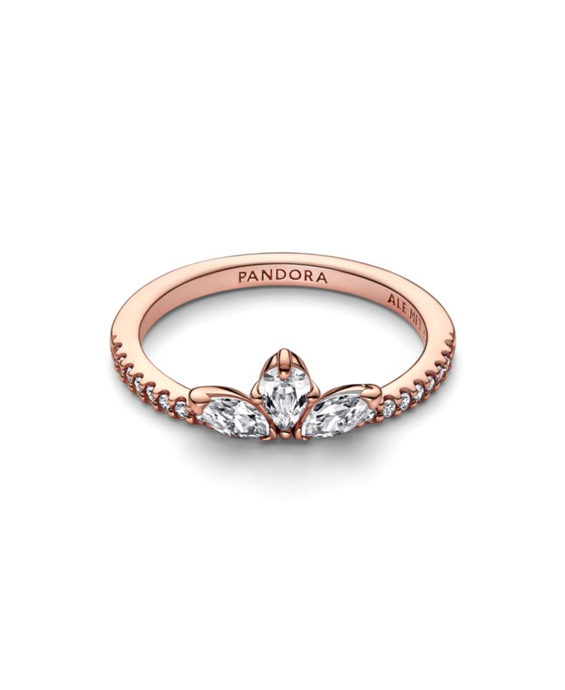 Cubic Zirconia Timeless Sparkling Herbarium Cluster Ring