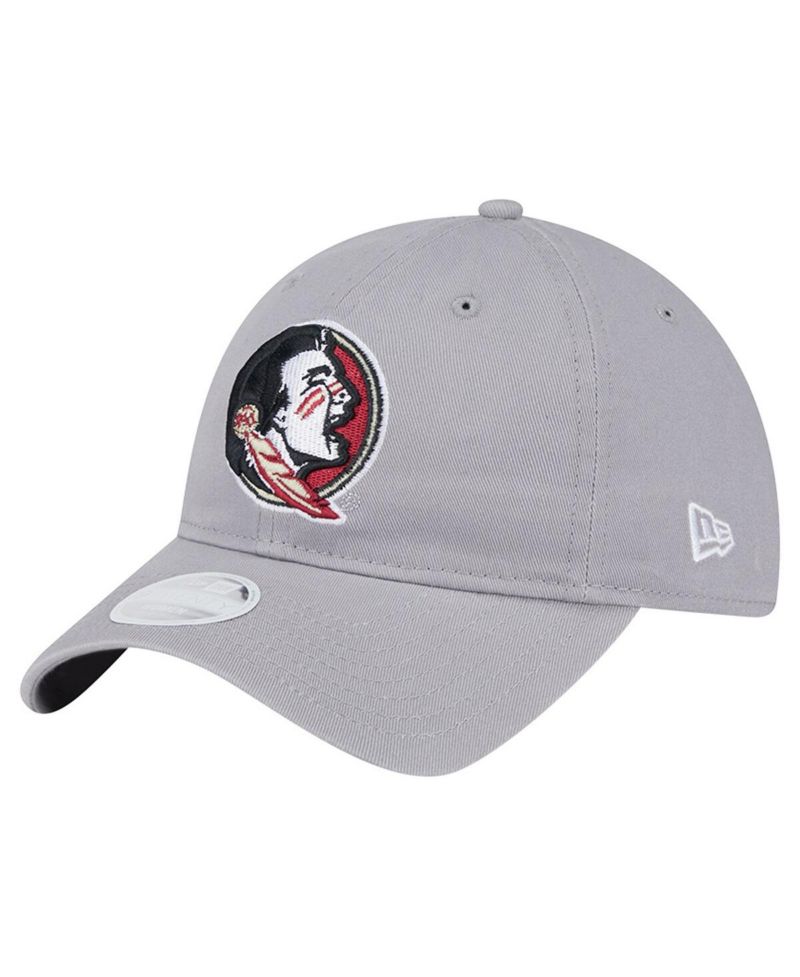 Women's Gray Florida State Seminoles Logo 9TWENTY Adjustable Hat