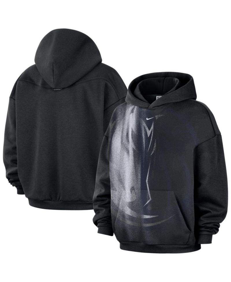 Men's Black Dallas Mavericks 2026 Standard Issue Practice Icon Fleece Pullover Hoodie