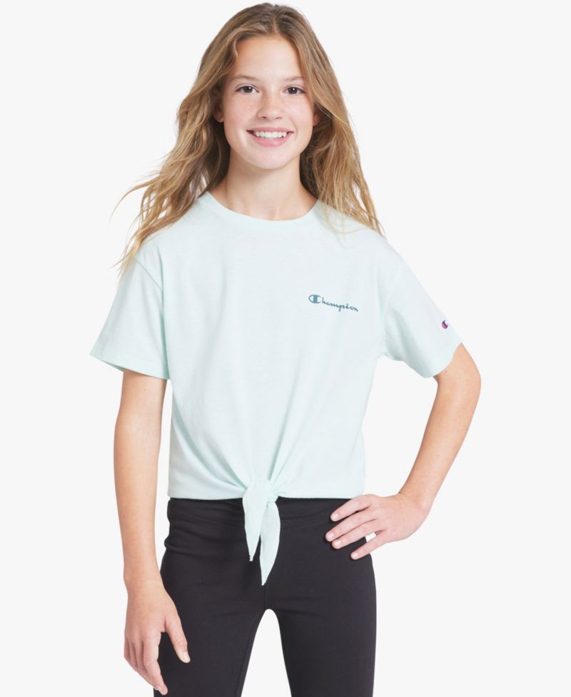 Girls' 7-16 Tie-Front Short-Sleeve Tee Shirt