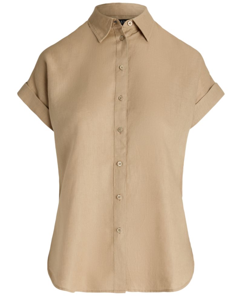 Dolman-Sleeve 100% Linen Shirt