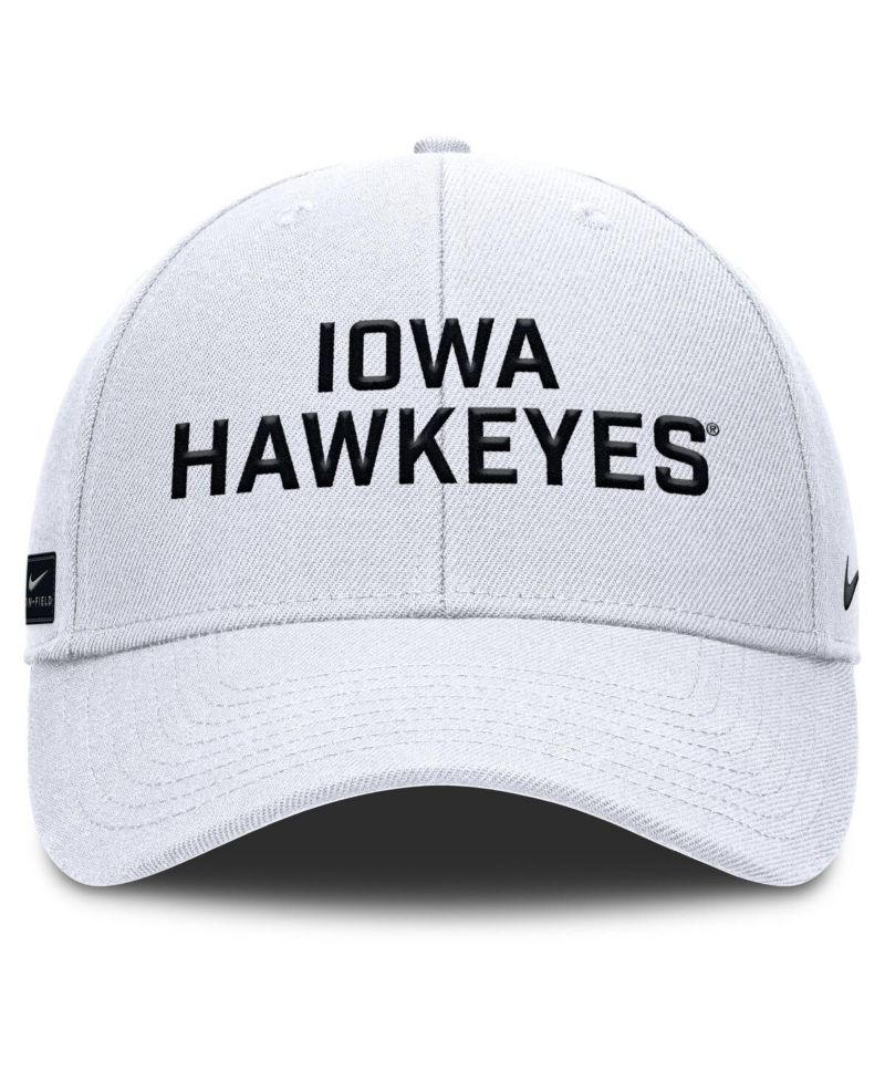 Men's White Iowa Hawkeyes Rise Practice Adjustable Hat