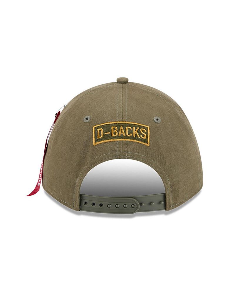 Men's Olive Arizona Diamondbacks A-Frame 9FORTY Adjustable Hat