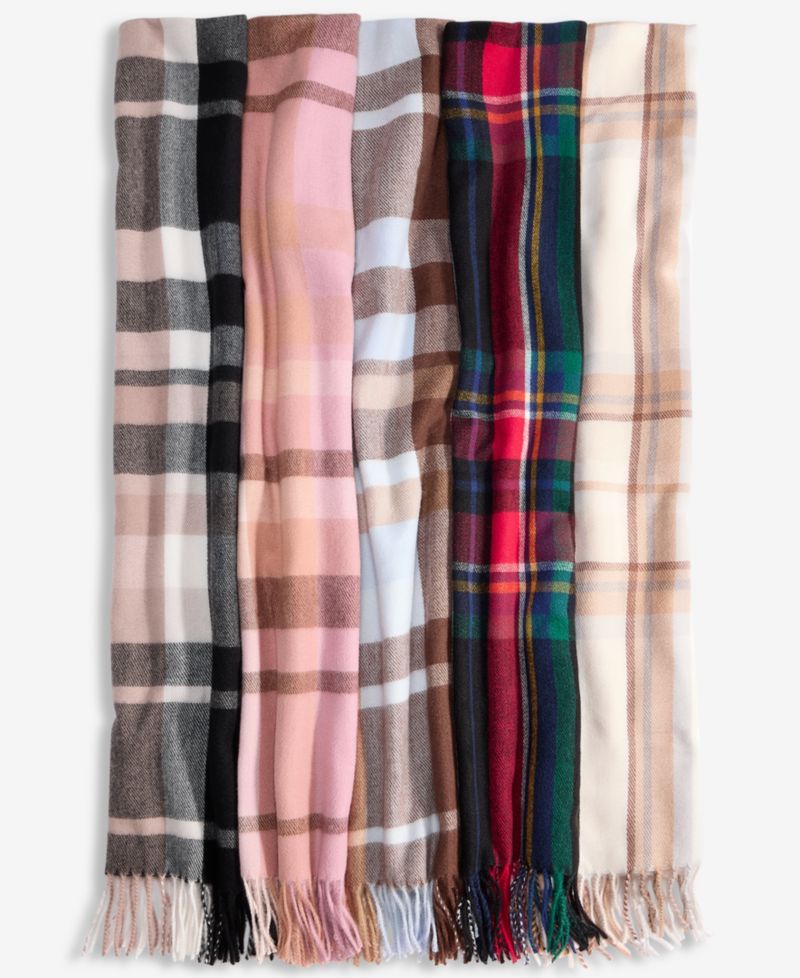 Women's Overscale Plaid Blanket Wrap Scarf