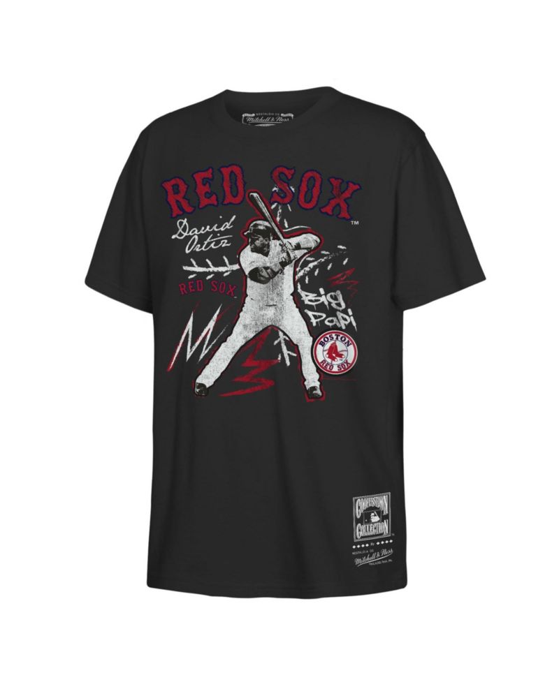 Big Boys and Girls David Ortiz Black Boston Red Sox Chalked Up Player T-Shirt
