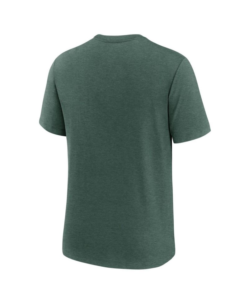 Men's Heather Green New York Jets Long Pass Tri-Blend T-Shirt
