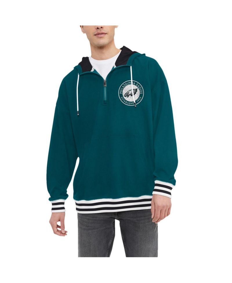 Men's Midnight Green Philadelphia Eagles Aaron Quarter-Zip Hoodie
