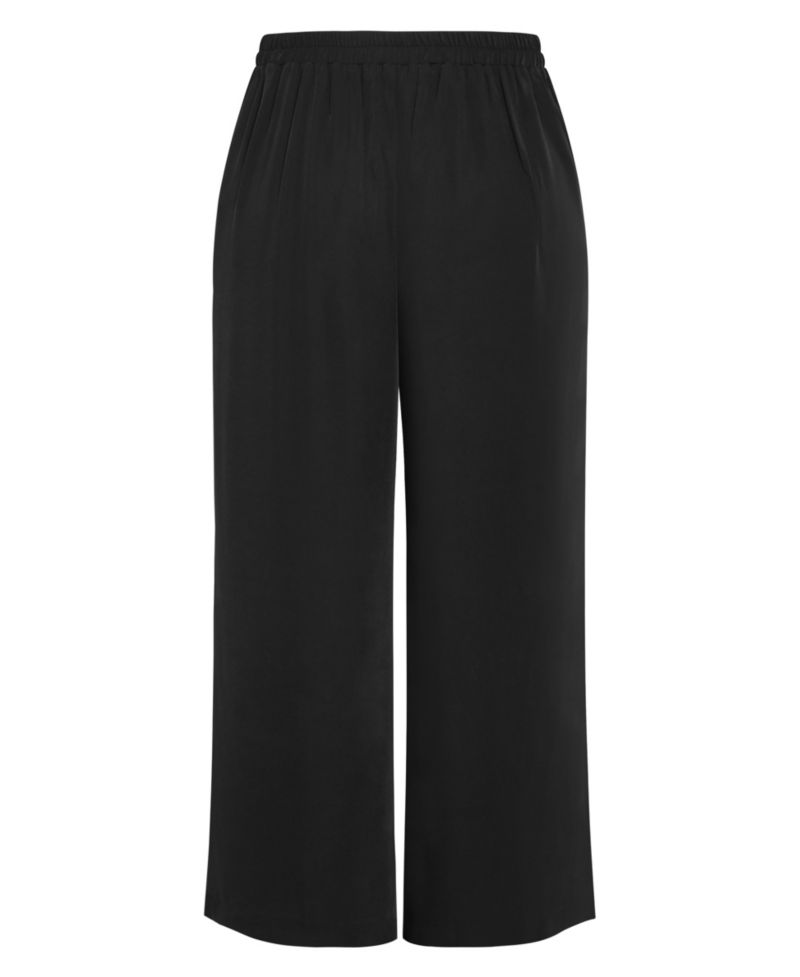 Plus Size Jett Pleated Sateen Wide-Leg Pants