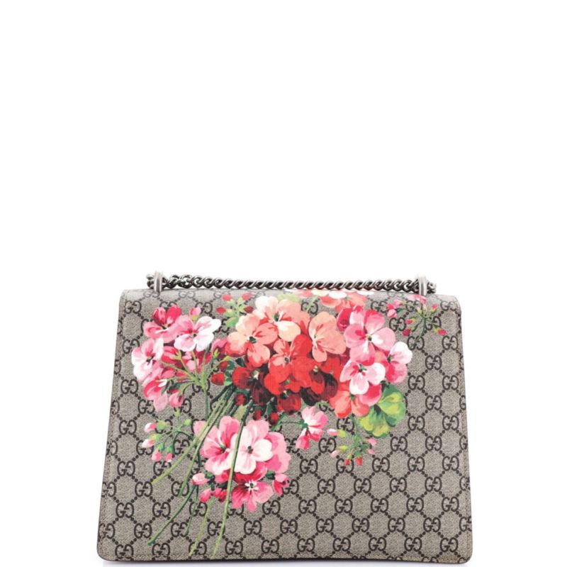 Medium Dionysus Bag Blooms Print GG Coated Canvas