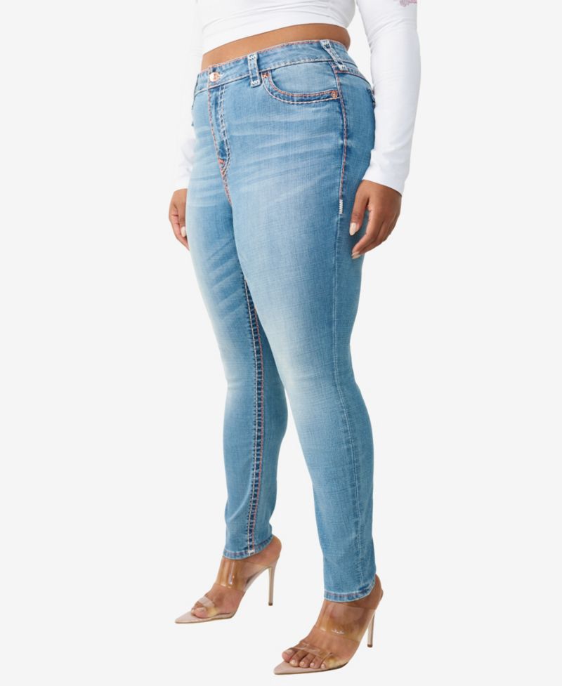 Plus Size Jennie Mid-Rise Skinny Super T Flap Jeans