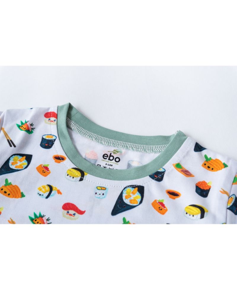 Baby Boys or Baby Girls Printed Short Sleeved Pajamas, 2 Piece Set