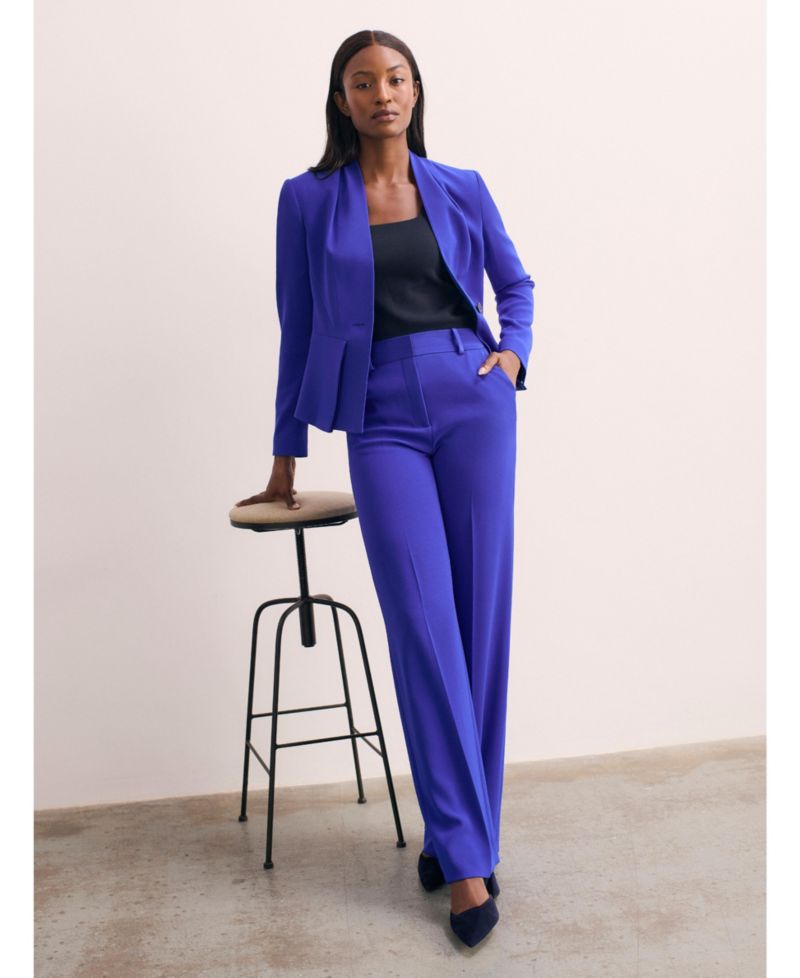 Women's Clifton Fitted Peplum Crepe Blazer