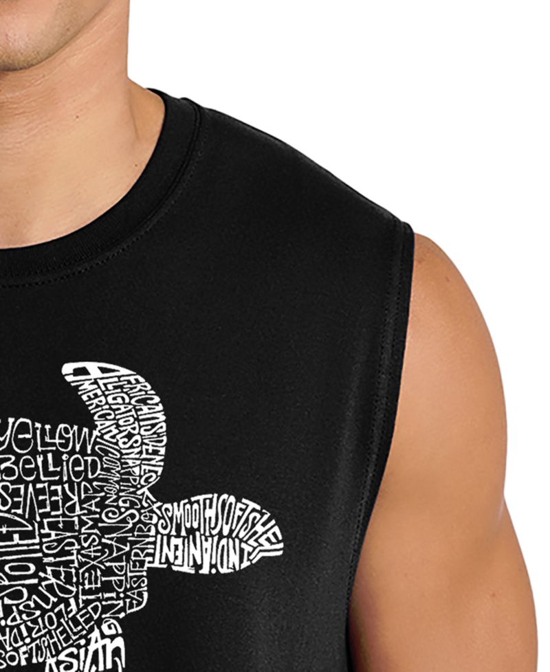 Men's Sea Turtle Word Art Graphic Tank Top