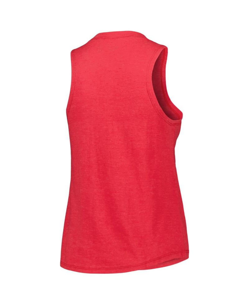 Women's Heather Red, Heather Navy Washington Capitals Meter Muscle Tank Top and Pants Sleep Set