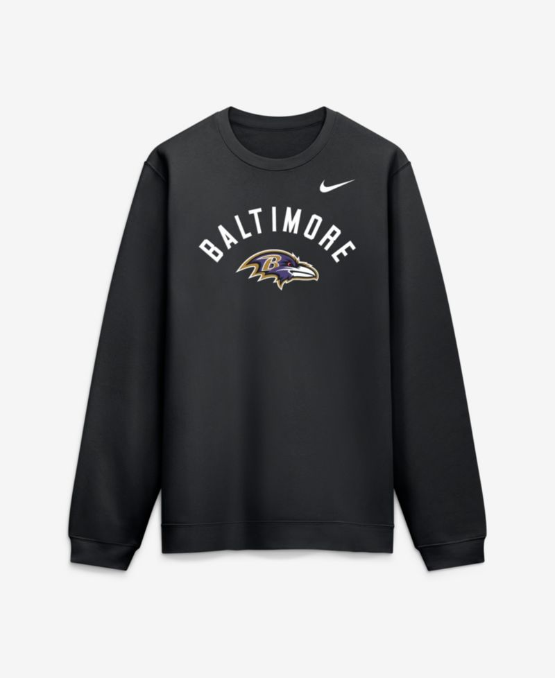 Men's Black Baltimore Ravens Primetime Club Sweatshirt
