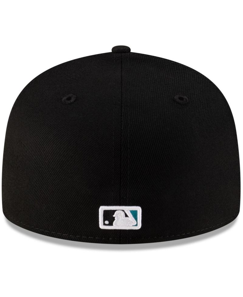Men's Black Florida Marlins On-Field Authentic Collection 59FIFTY Fitted Hat