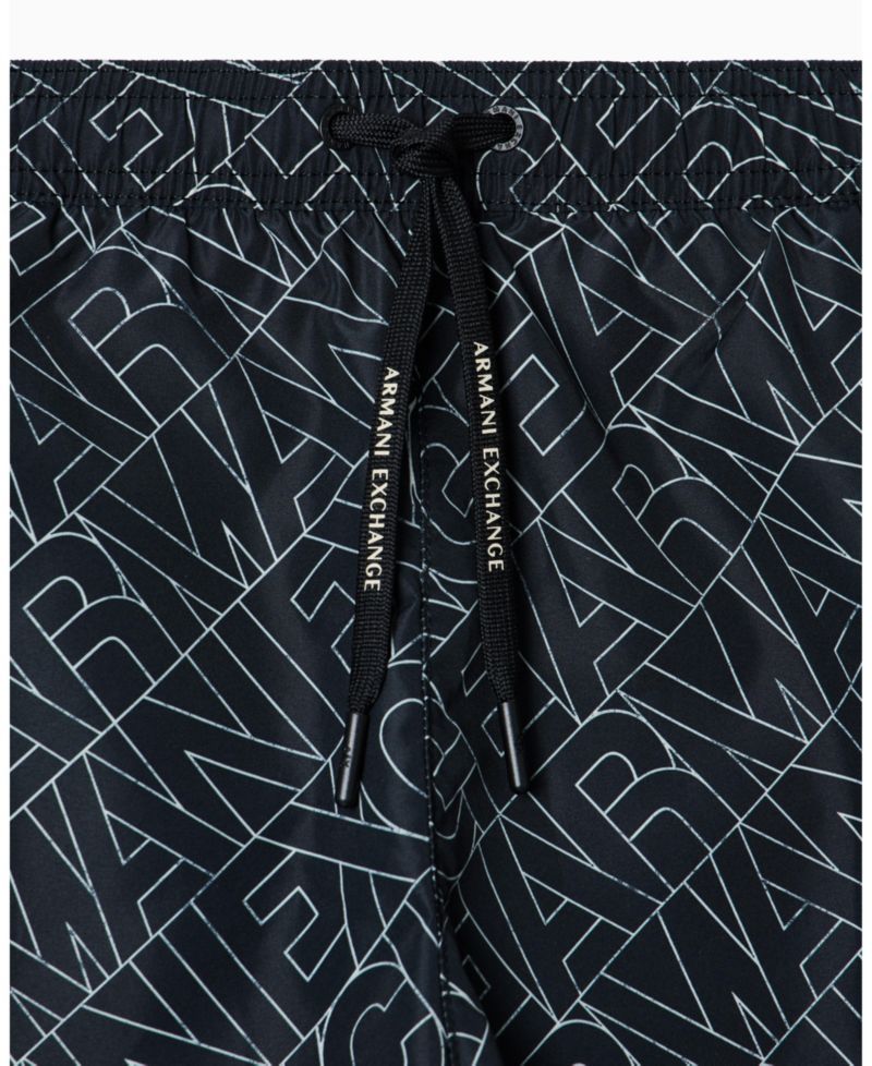 Men's Logo Print Swim Trunk