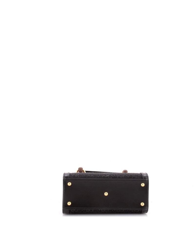 Mini Diana NM Bamboo Handle Tote Crystal Embellished GG Canvas