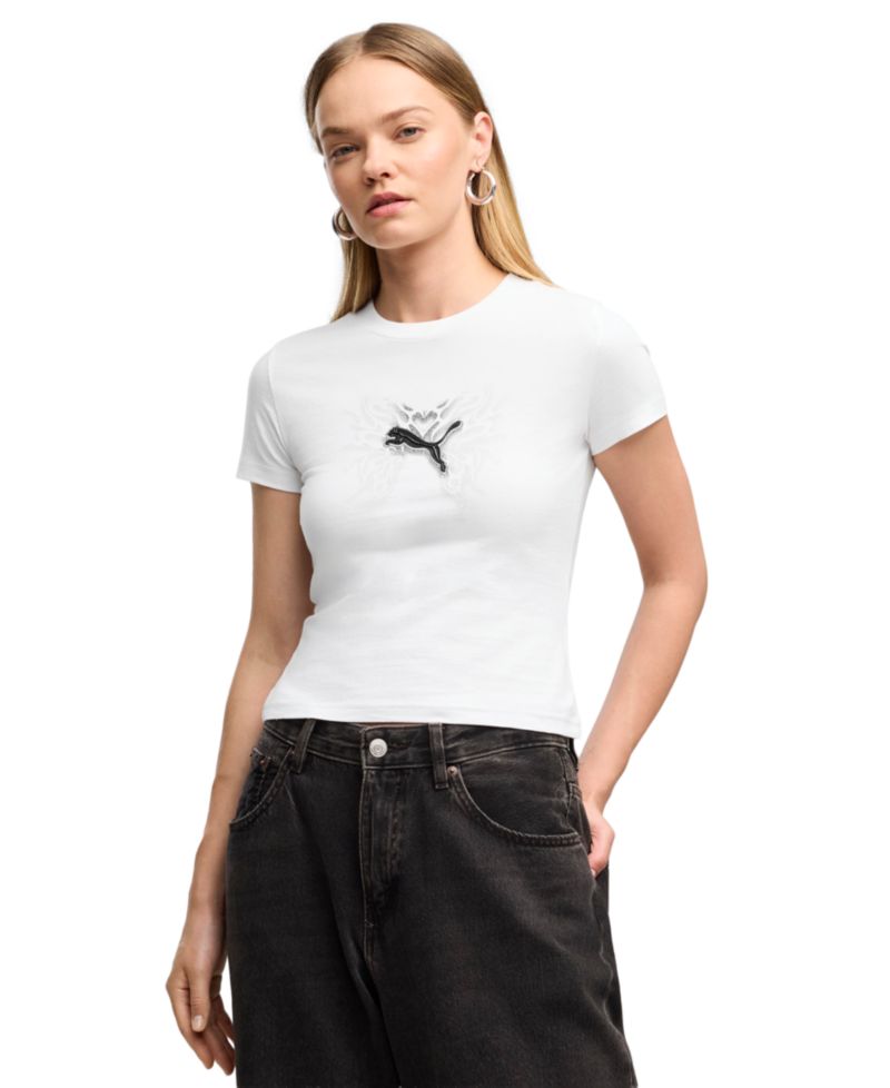Women's Street Glam Slim Short-Sleeve Graphic T-Shirt