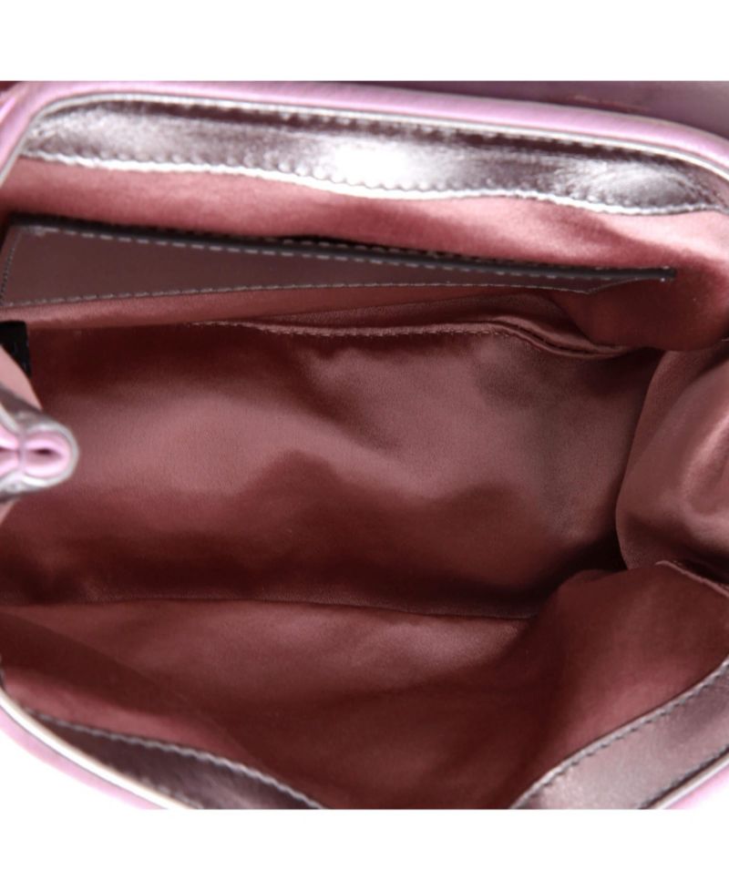Mini GG Marmont Square Flap Bag Chevron Iridescent Leather