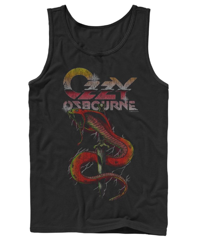 Men's Ozzy Osbourne Vintage Snake and Dagger Graphic Tank Top