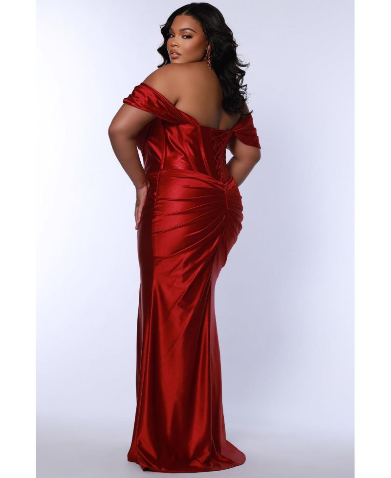 Women's Off the Shoulder Fitted Evening Gown