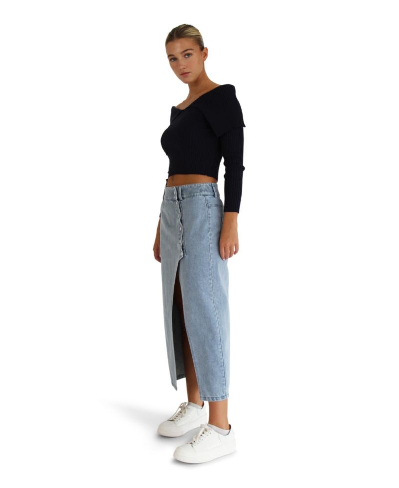 More Than Words Collared Knit Top
