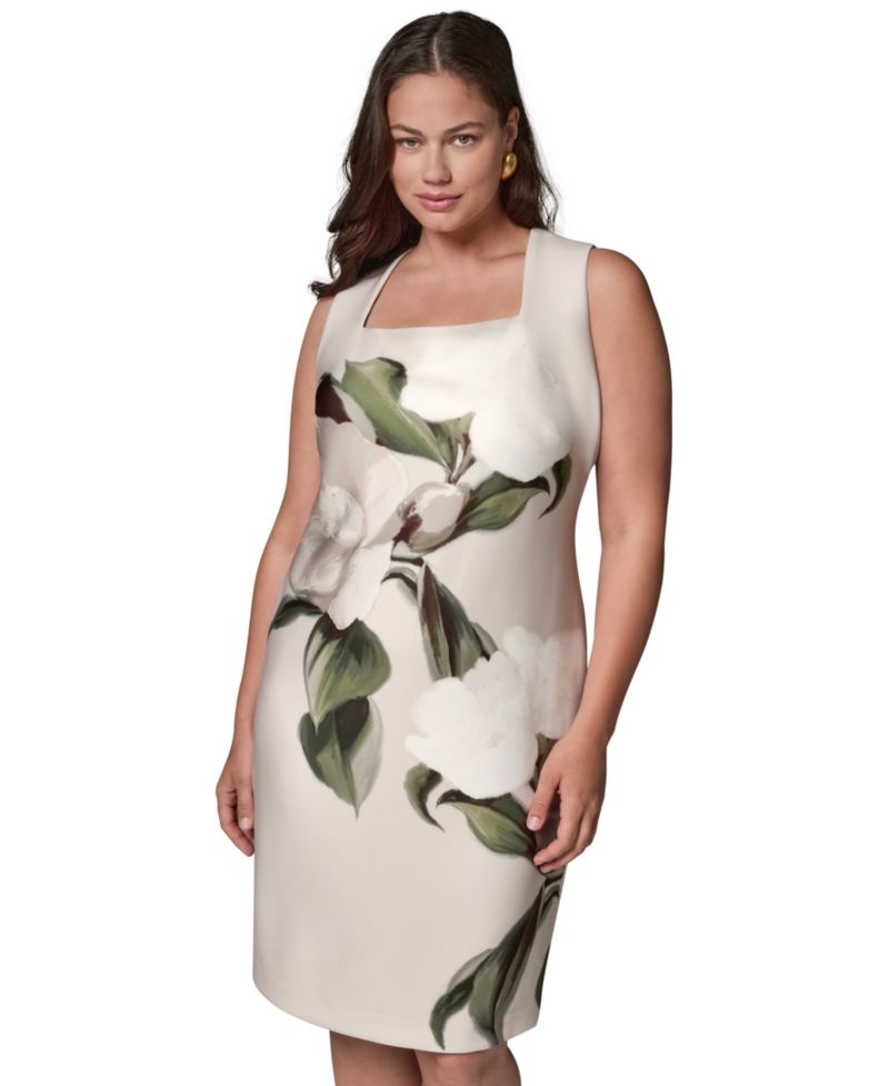 Plus Size Square Neck Dress