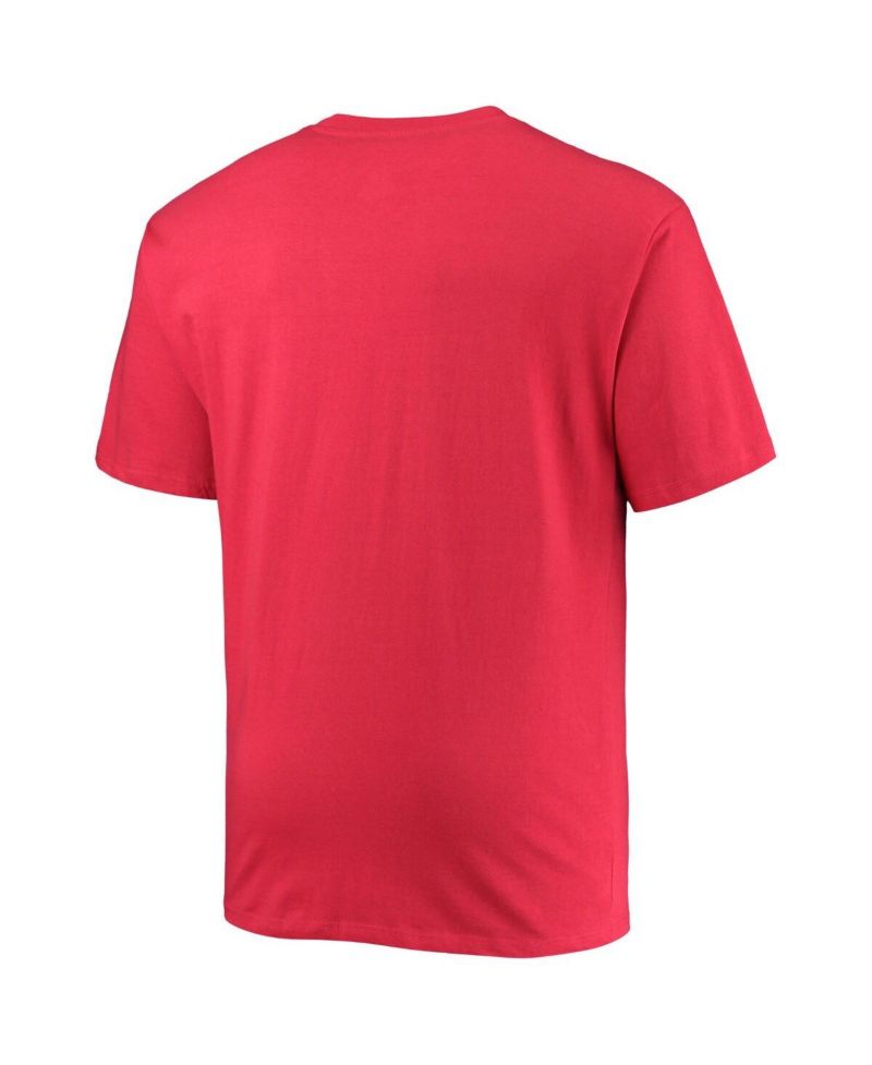 Men's Red Wisconsin Badgers Big & Tall Arch Over Wordmark T-Shirt