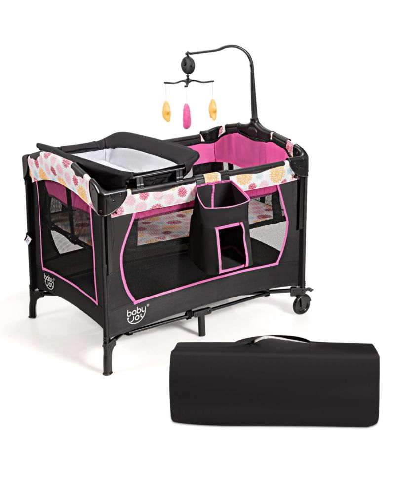 Baby Bedside Sleeper Portable Bassinet 4-in-1 Rolling Bassinet