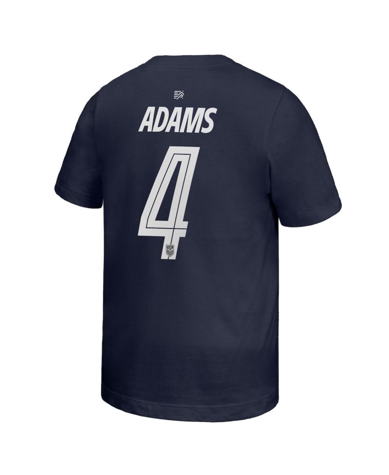 Big Boys and Girls Tyler Adams Navy USMNT Away Player Name & Number T-Shirt