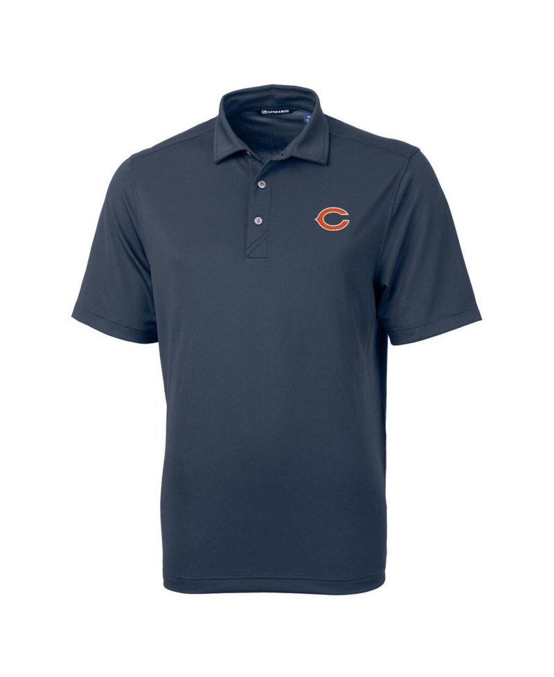 Men's Navy Chicago Bears Virtue Eco Pique Polo Shirt