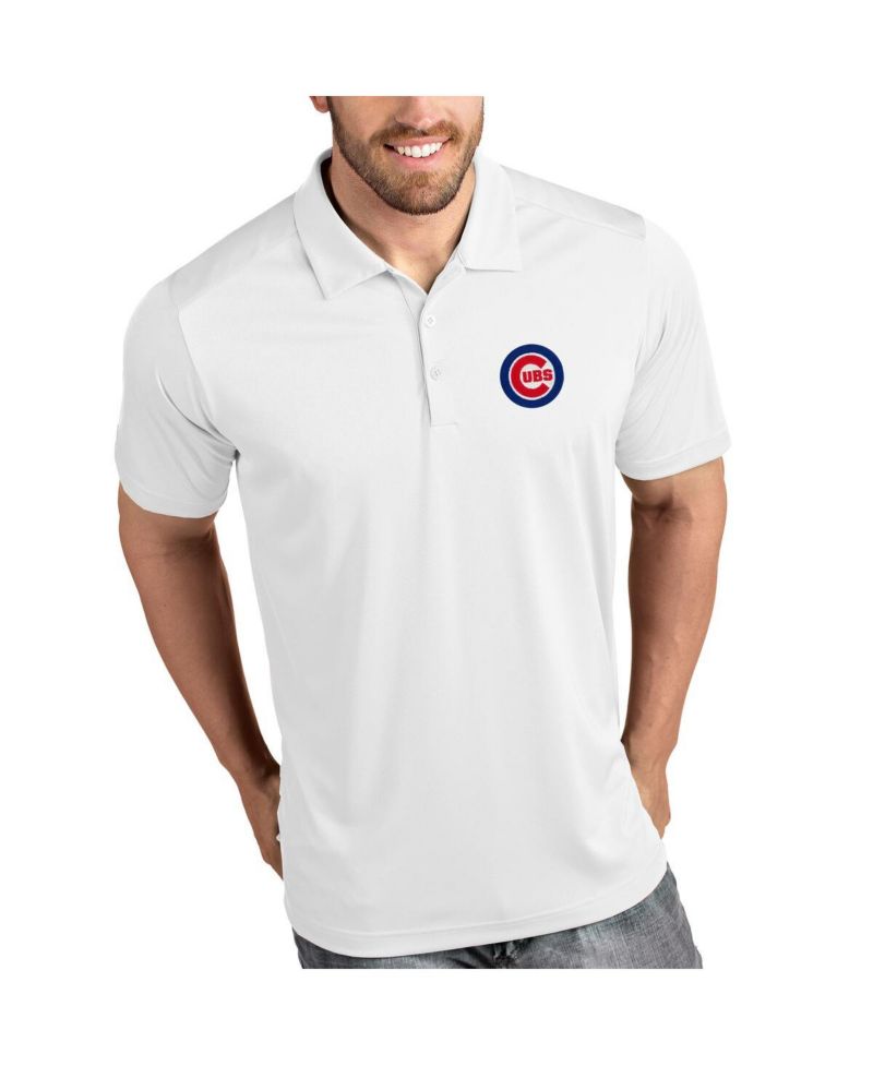 Men's White Chicago Cubs Tribute Polo