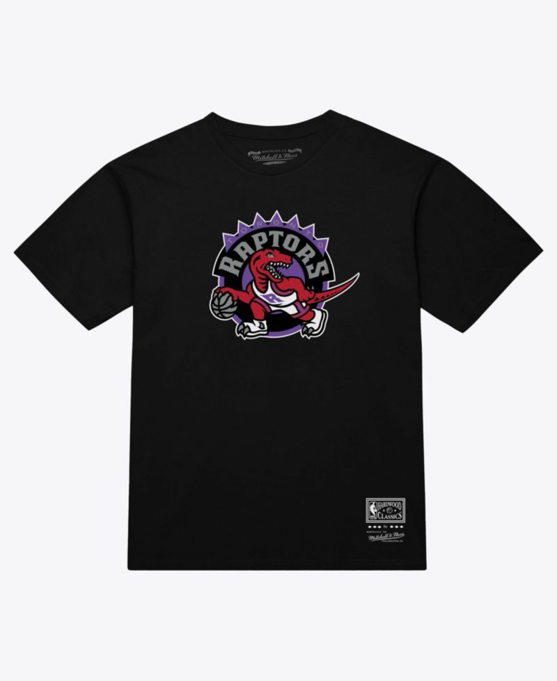 Men's and Women's Black Toronto Raptors Hardwood Classics Arch T-Shirt