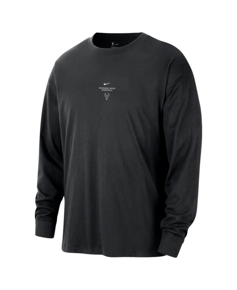 Men's Black Milwaukee Bucks 2026 Standard Issue Pre-Game Performance Long Sleeve T-Shirt