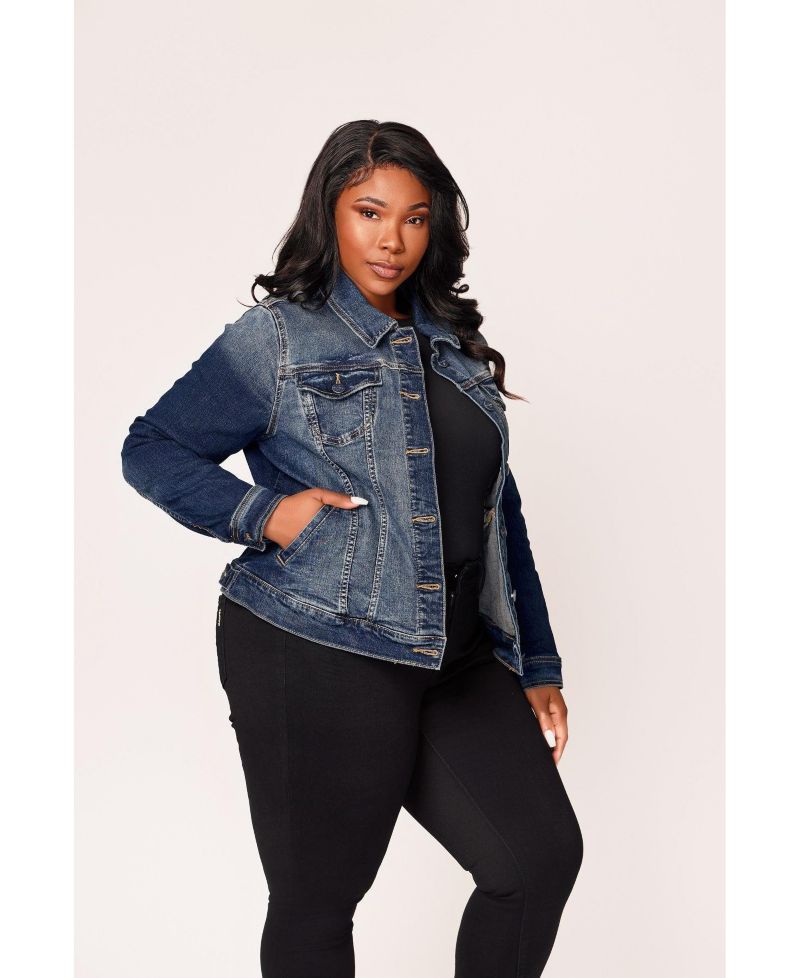 Women's Denim Jacket in 25" Length