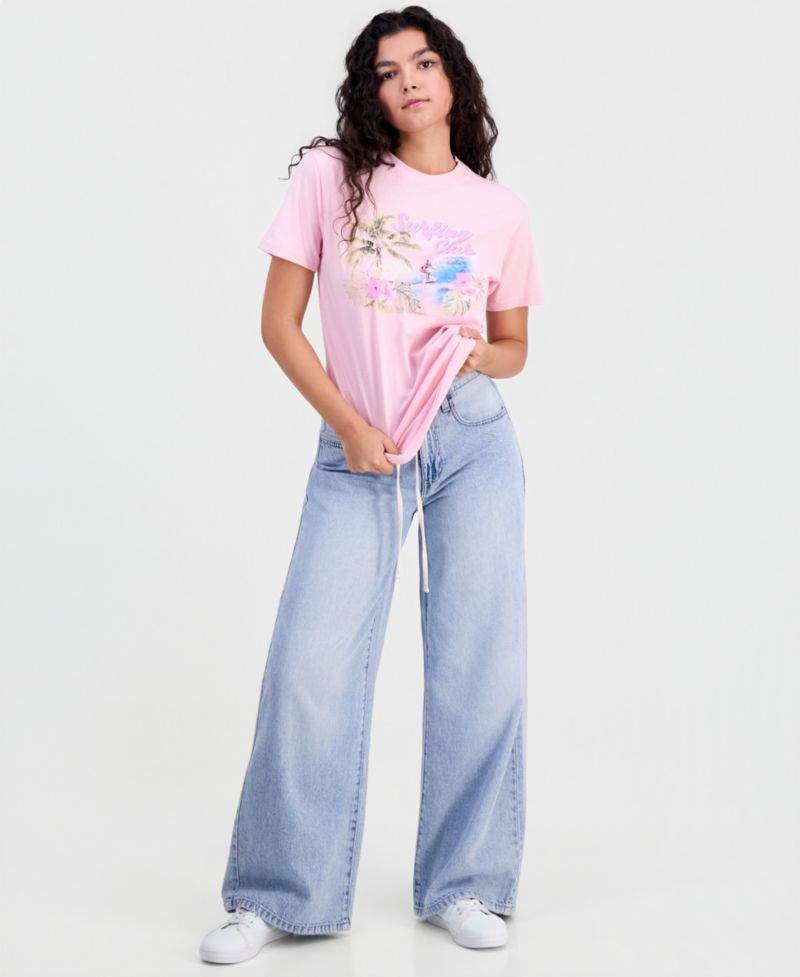 Juniors' Surfing Club Cotton Boyfriend T-Shirt