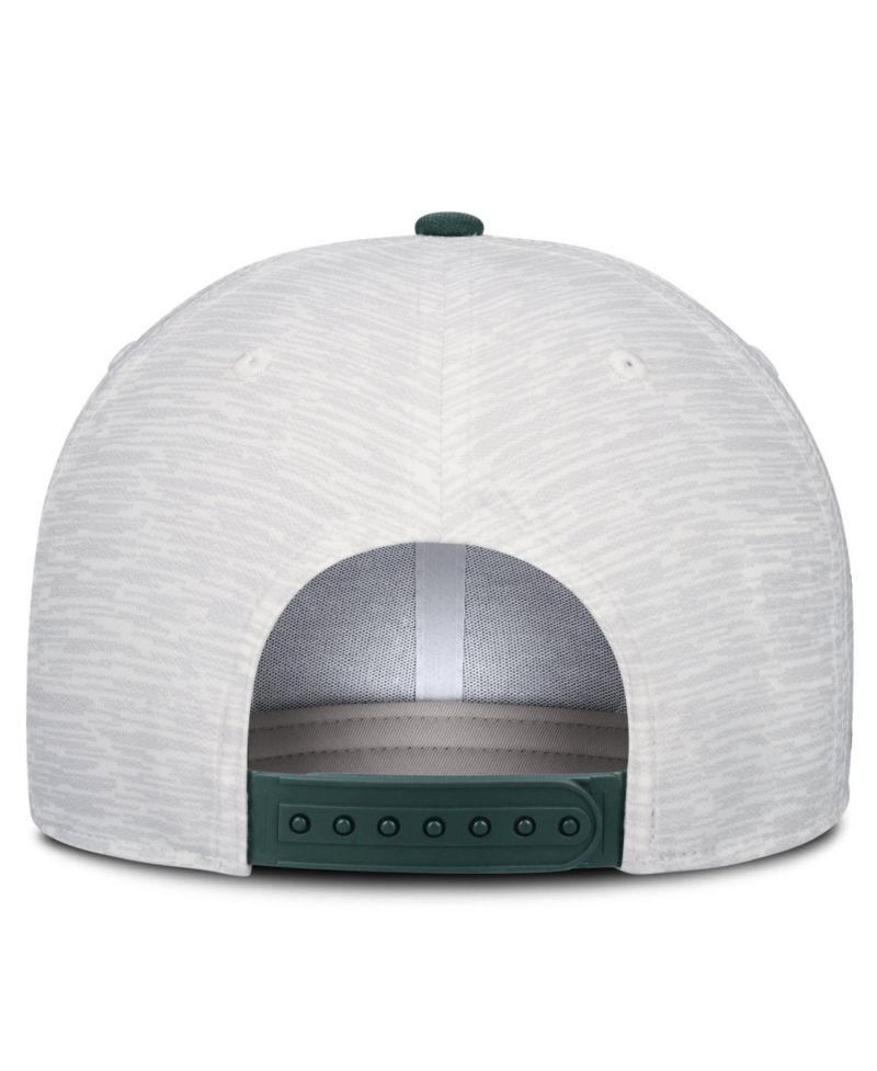 Men's and Women's White/Green Michigan State Spartans Primetime Rise Adjustable Hat