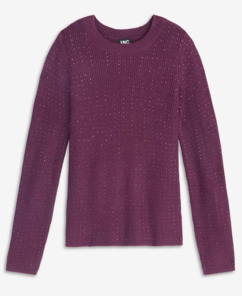 Women's Rhinestone Rib Sweater