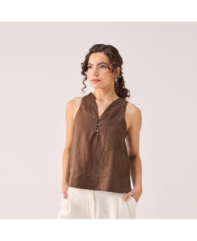 Women's Button Neck Top