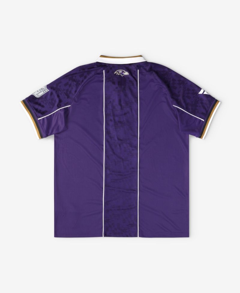 Big Boys and Girls Purple Baltimore Ravens Football x Football Collared Fan Jersey