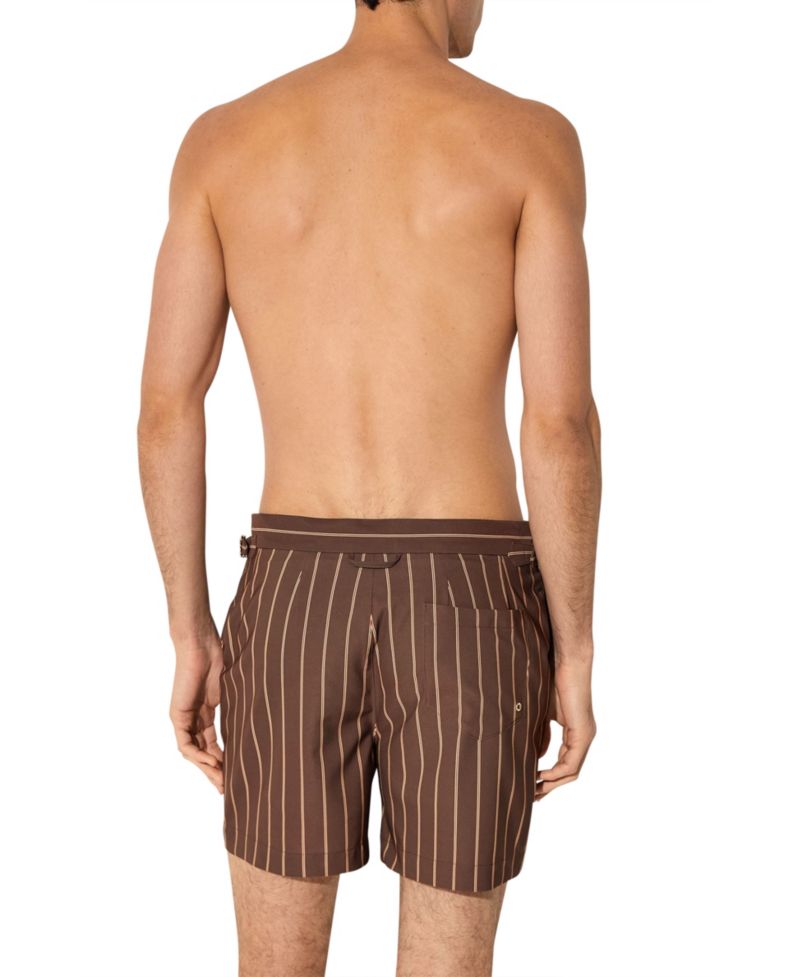 Men's Presley Pinstripe Side-Adjuster Swim Shorts