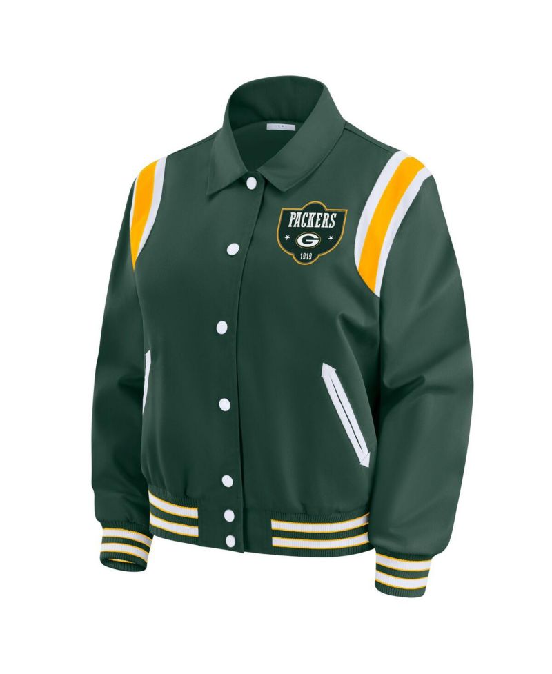 Women's Green Bay Packers Varsity Lightweight Full-Snap Jacket