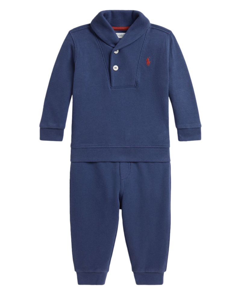 Baby Boys' Double Knit Sweatshirt and Pants, 2-Piece Set