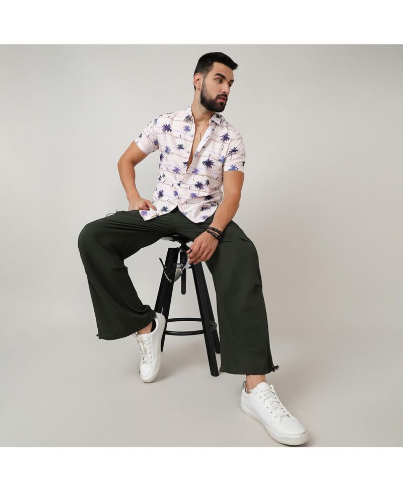 Men's Ivory White Desert Palm Shirt